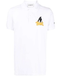 Мужская белая футболка-поло с принтом от Iceberg