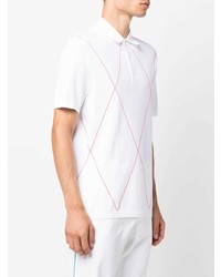 Мужская белая футболка-поло с принтом от J. Lindeberg