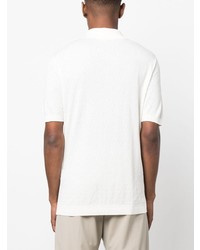 Мужская белая футболка-поло с принтом от Versace