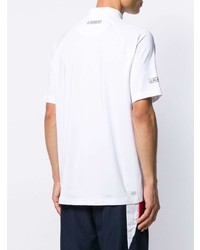 Мужская белая футболка-поло с принтом от Lacoste