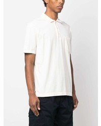 Мужская белая футболка-поло с принтом от C.P. Company