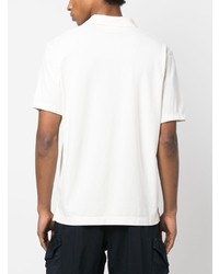 Мужская белая футболка-поло с принтом от C.P. Company
