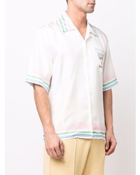 Мужская белая футболка-поло с принтом от Casablanca