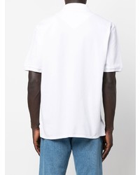 Мужская белая футболка-поло с принтом от Just Cavalli