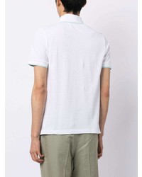 Мужская белая футболка-поло с принтом от BOSS