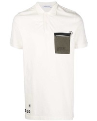 Мужская белая футболка-поло с принтом от Manuel Ritz