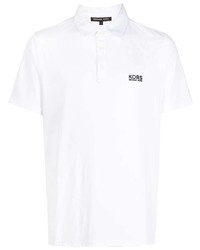 Мужская белая футболка-поло с принтом от Michael Kors