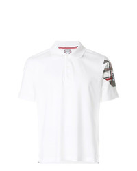 Мужская белая футболка-поло с принтом от Moncler