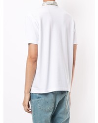 Мужская белая футболка-поло с принтом от Etro