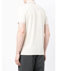 Мужская белая футболка-поло с принтом от BOSS