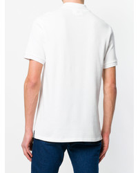 Мужская белая футболка-поло с принтом от AMI Alexandre Mattiussi