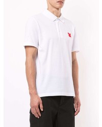 Мужская белая футболка-поло с принтом от CK Calvin Klein