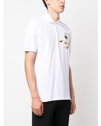 Мужская белая футболка-поло с принтом от Philipp Plein