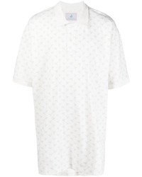 Мужская белая футболка-поло с цветочным принтом от Chloe Nardin