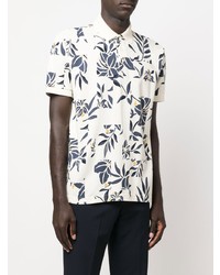 Мужская белая футболка-поло с цветочным принтом от Tommy Hilfiger
