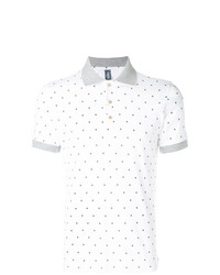 Мужская белая футболка-поло со звездами от Fefè