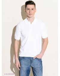 Мужская белая футболка-поло от 18CRR81 CERRUTI