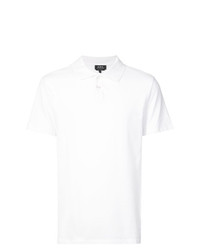 Мужская белая футболка-поло от A.P.C.