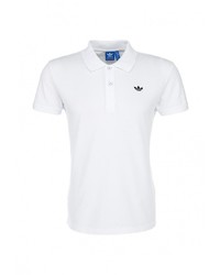 Мужская белая футболка-поло от adidas Originals