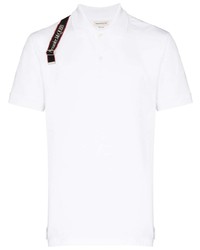 Мужская белая футболка-поло от Alexander McQueen