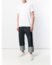 Мужская белая футболка-поло от Loewe