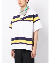 Мужская белая футболка-поло от Kolor