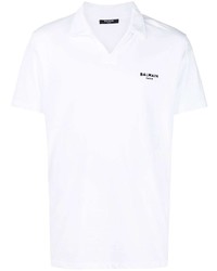 Мужская белая футболка-поло от Balmain