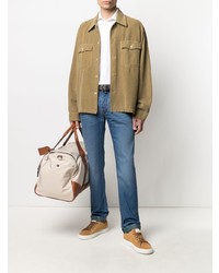 Мужская белая футболка-поло от Fedeli