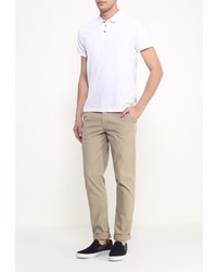 Мужская белая футболка-поло от Bellfield