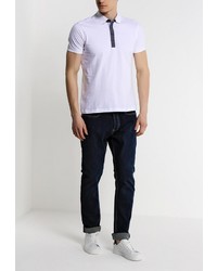 Мужская белая футболка-поло от Best Mountain