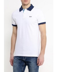 Мужская белая футболка-поло от BLEND