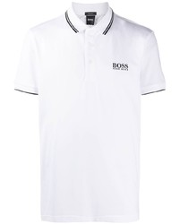 Мужская белая футболка-поло от BOSS HUGO BOSS
