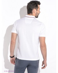 Мужская белая футболка-поло от Bramante