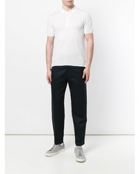 Мужская белая футболка-поло от Paolo Pecora