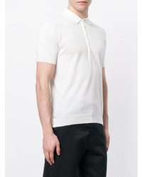 Мужская белая футболка-поло от Paolo Pecora