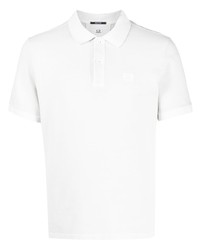 Мужская белая футболка-поло от C.P. Company