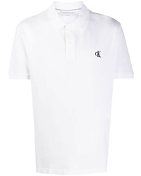 Мужская белая футболка-поло от Calvin Klein Jeans