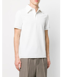 Мужская белая футболка-поло от Maison Margiela