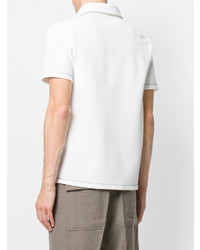 Мужская белая футболка-поло от Maison Margiela