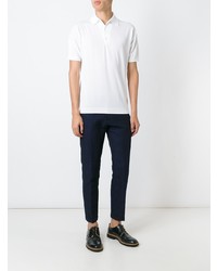 Мужская белая футболка-поло от John Smedley