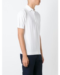 Мужская белая футболка-поло от John Smedley