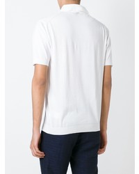 Мужская белая футболка-поло от John Smedley