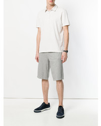 Мужская белая футболка-поло от James Perse