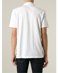 Мужская белая футболка-поло от James Perse