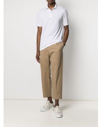 Мужская белая футболка-поло от Fedeli