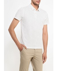 Мужская белая футболка-поло от Cortefiel