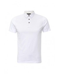 Мужская белая футболка-поло от Cortefiel