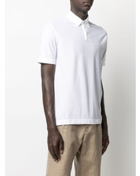 Мужская белая футболка-поло от Zanone