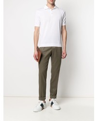 Мужская белая футболка-поло от Dell'oglio