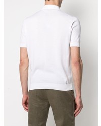 Мужская белая футболка-поло от Dell'oglio